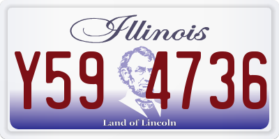 IL license plate Y594736