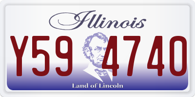 IL license plate Y594740