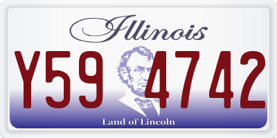 IL license plate Y594742
