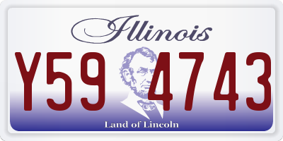 IL license plate Y594743