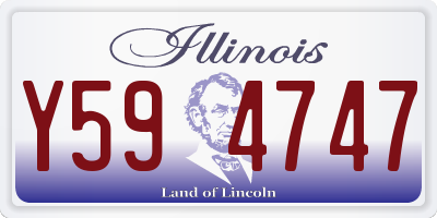 IL license plate Y594747
