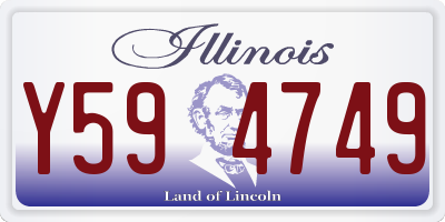 IL license plate Y594749