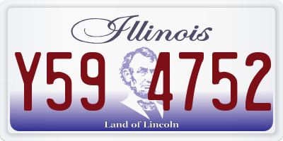 IL license plate Y594752