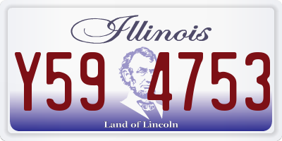 IL license plate Y594753