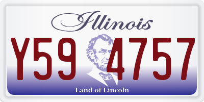 IL license plate Y594757