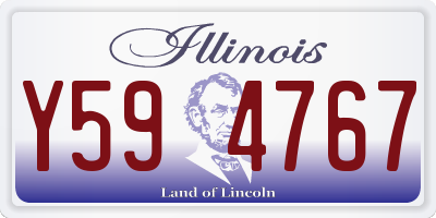 IL license plate Y594767