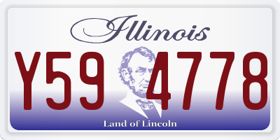 IL license plate Y594778