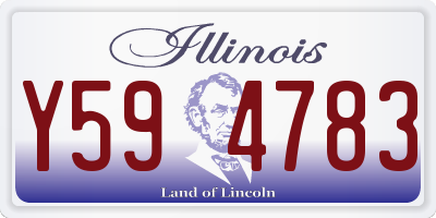 IL license plate Y594783