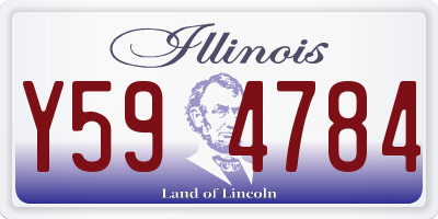 IL license plate Y594784