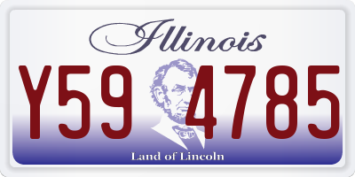 IL license plate Y594785