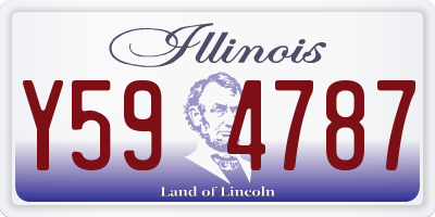 IL license plate Y594787