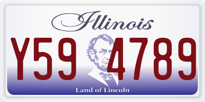 IL license plate Y594789