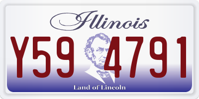 IL license plate Y594791