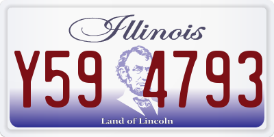 IL license plate Y594793