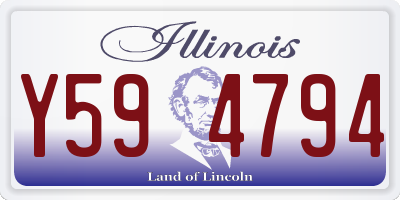 IL license plate Y594794