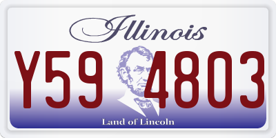 IL license plate Y594803