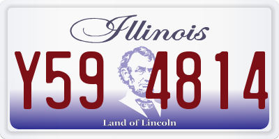 IL license plate Y594814