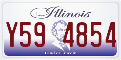 IL license plate Y594854