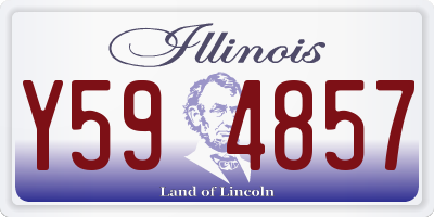 IL license plate Y594857