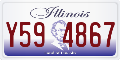 IL license plate Y594867
