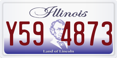 IL license plate Y594873