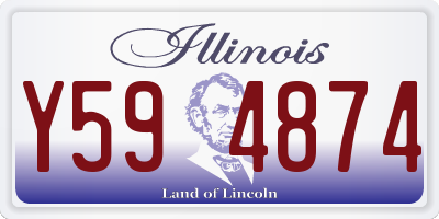 IL license plate Y594874