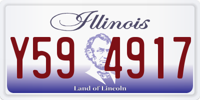 IL license plate Y594917
