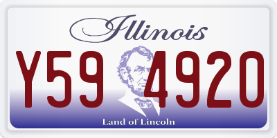 IL license plate Y594920