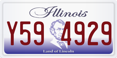 IL license plate Y594929