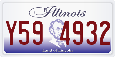 IL license plate Y594932