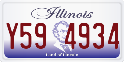 IL license plate Y594934