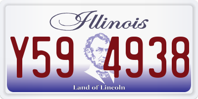 IL license plate Y594938