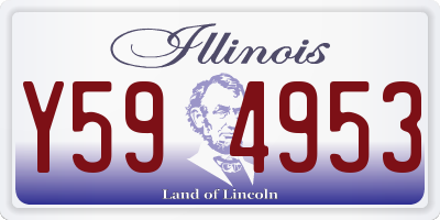IL license plate Y594953