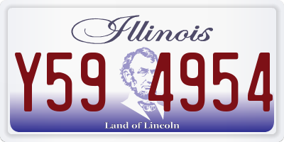 IL license plate Y594954