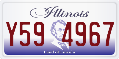 IL license plate Y594967