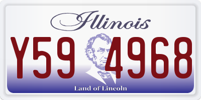 IL license plate Y594968