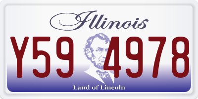 IL license plate Y594978