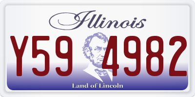 IL license plate Y594982