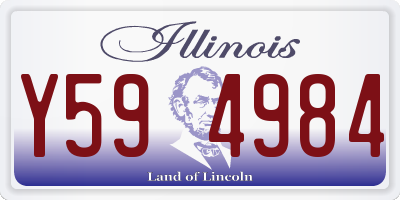 IL license plate Y594984