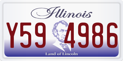 IL license plate Y594986