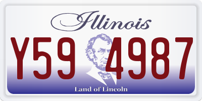 IL license plate Y594987
