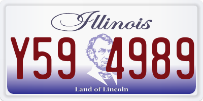IL license plate Y594989