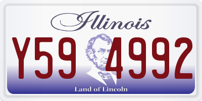 IL license plate Y594992