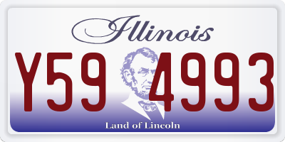 IL license plate Y594993