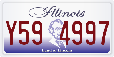 IL license plate Y594997