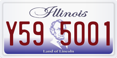 IL license plate Y595001