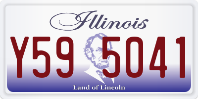 IL license plate Y595041