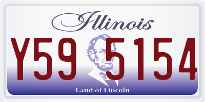 IL license plate Y595154