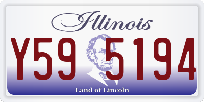 IL license plate Y595194