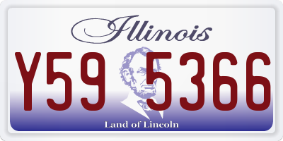 IL license plate Y595366